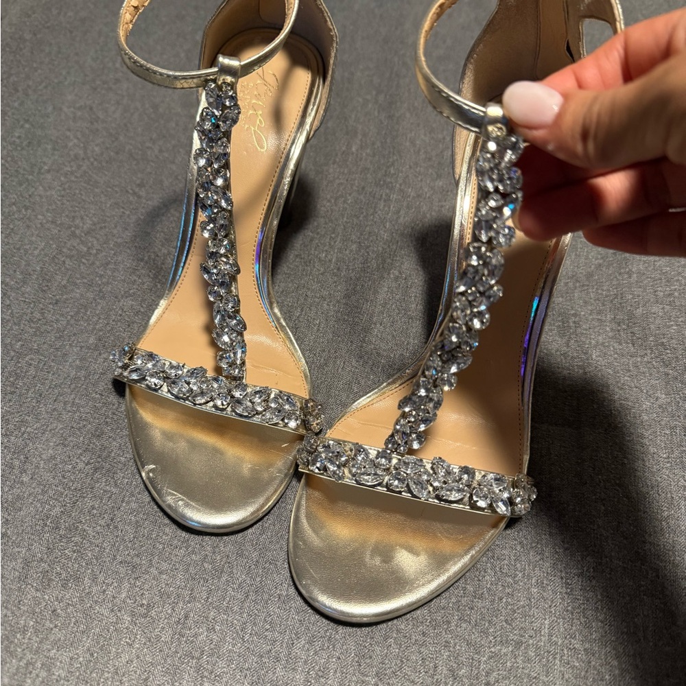 Elegant Silver Women's Heels